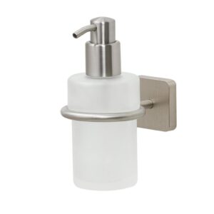 Tiger Onu zeepdispenser RVS geborsteld enkel zamac, glas cilinder