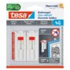 Tesa Powerstrips verstelbare spijker rechthoek kunststof wit 2st