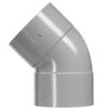 Bocht 45º 2xlijmmof PVC 50mm