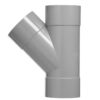 T-Stuk 45º DW 3xlijmmof PVC 125x125mm
