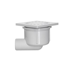 Martens doucheplug met zij-uitlaat grijs 10x10cm