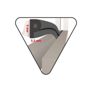 Deltafix   tochtprofiel o-profiel O-profiel zwart 6m