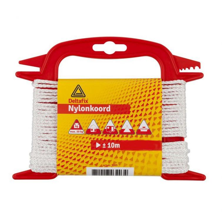 Deltafix nylon koord wit 10mm 10m
