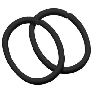 Sealskin douchegordijnringen zwart 7mm